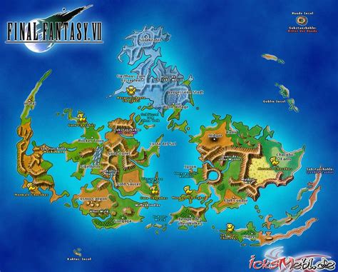 ff7 map locations|Final Fantasy VII World Map Map for PlayStation by .
